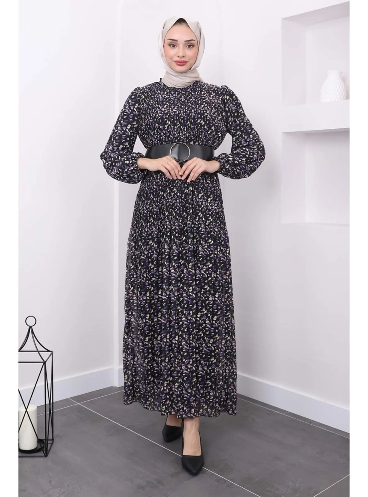 Purple - Unlined - Modest Dress