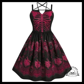 Robe Squelette Rouge