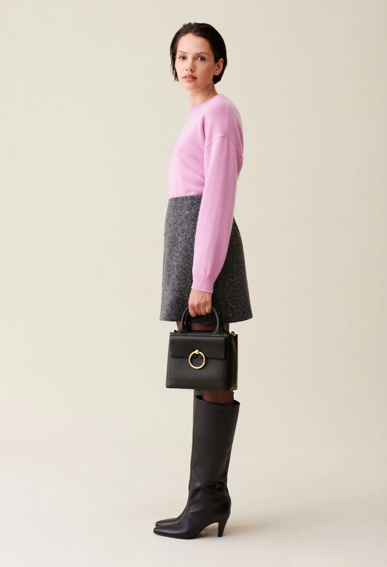 Sac Anouck cuir noir | Claudie FR