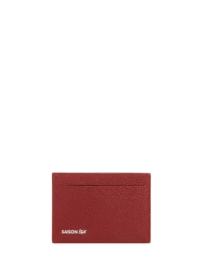 SAISON 1865  Porte-cartes en cuir - Rouge