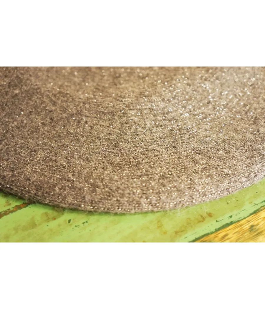 SANTAIA BERET CHIC CASHMERE GRIS FONCE DOUX LUREX ARGENT MODE HIVER