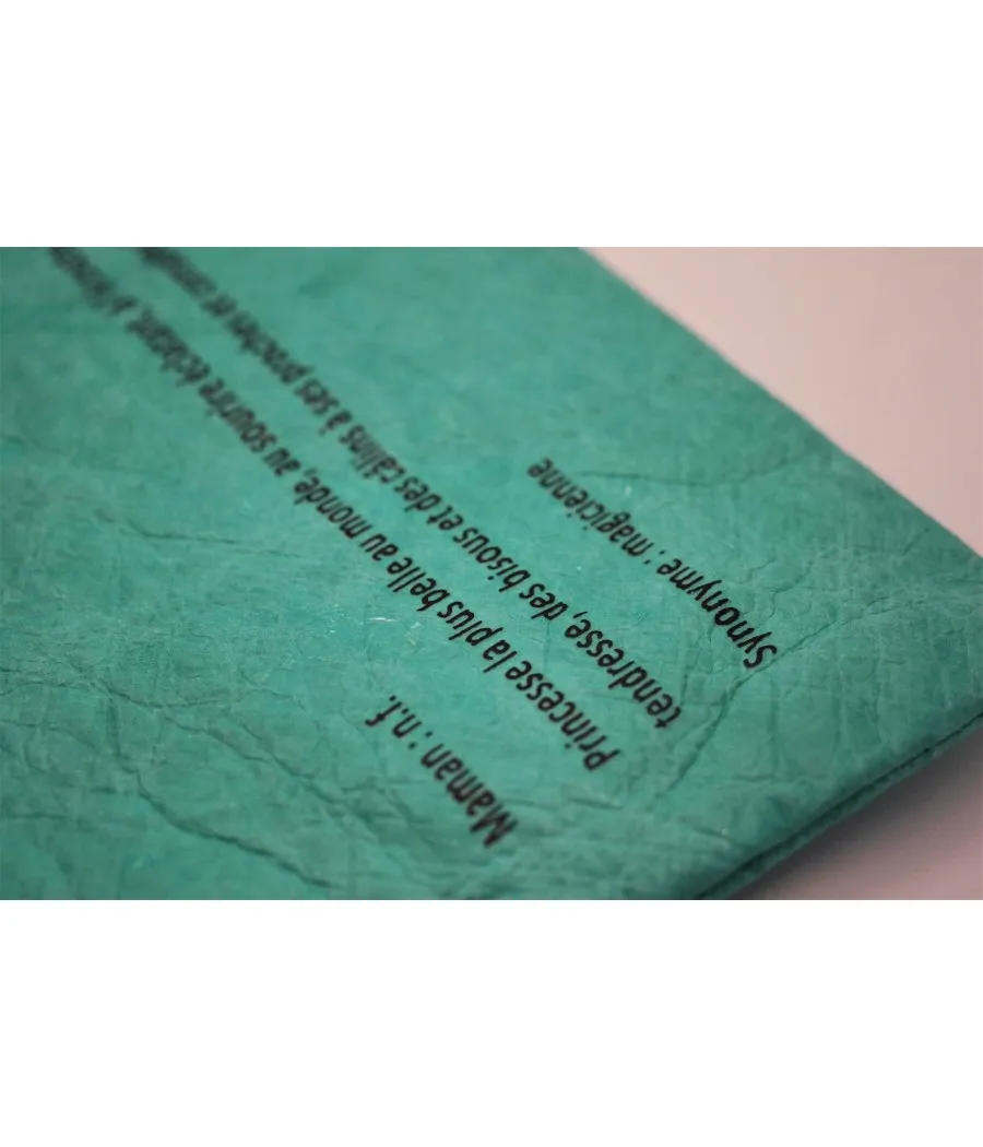 SANTAIA POCHETTE DEFINITION MAMAN VERT AQUA EFFET FROISSE