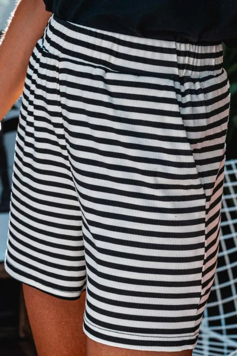 Short Stripe noir / blanc