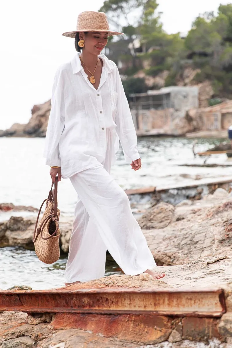 SIRI Blanc - Ensemble Lin femme