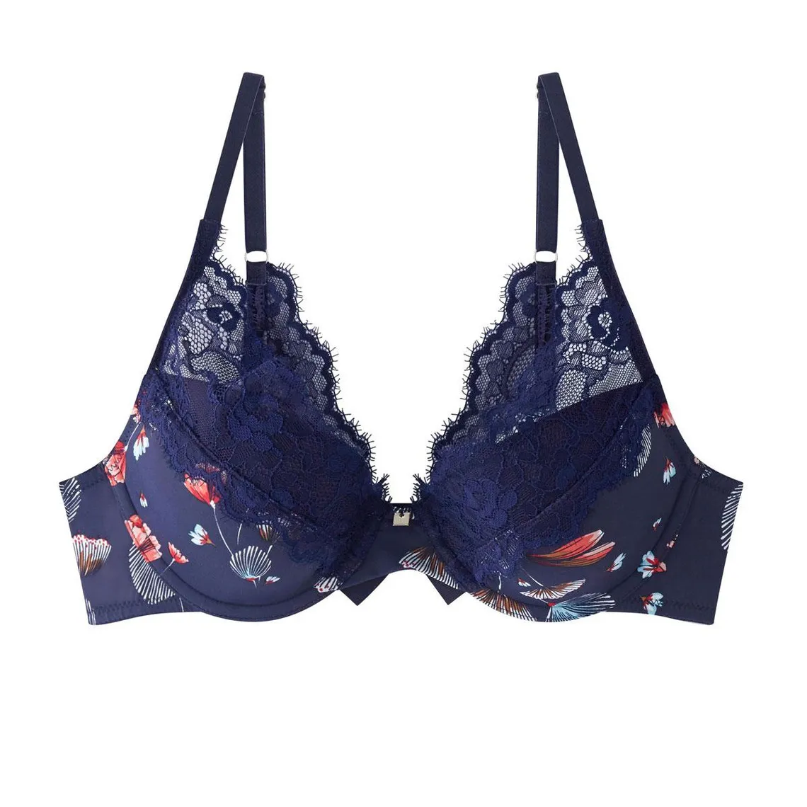 Soutien-gorge ampliforme coque moulée imprimé bleu Espiègle CAMILLE CERF & POMM'POIRE - bleu | 3 Suisses