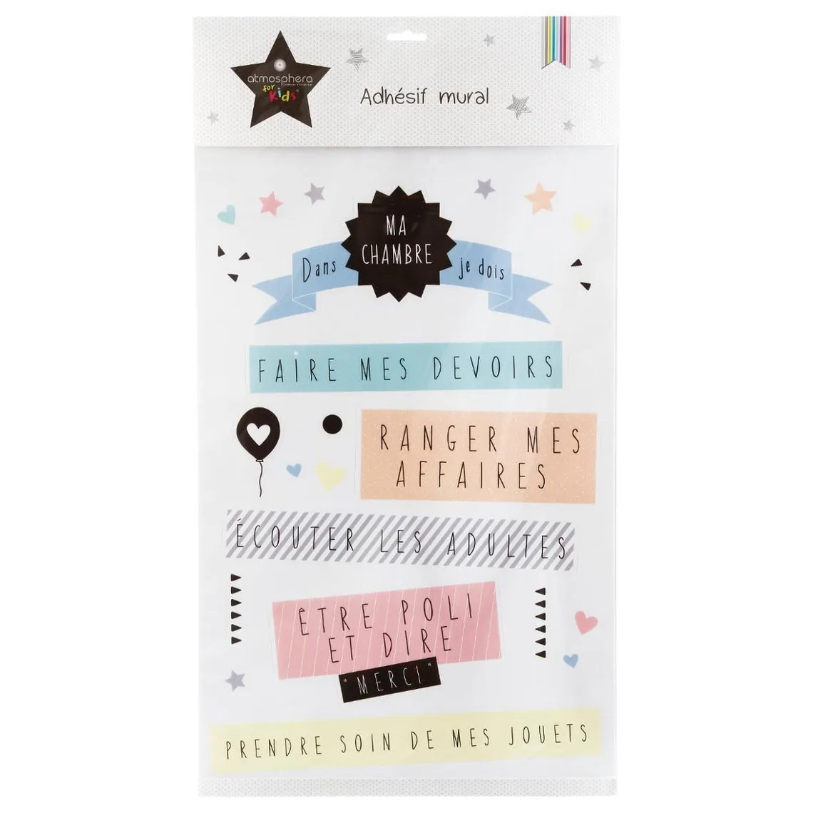 Sticker Kids règles rouge 50X32  | 3 Suisses