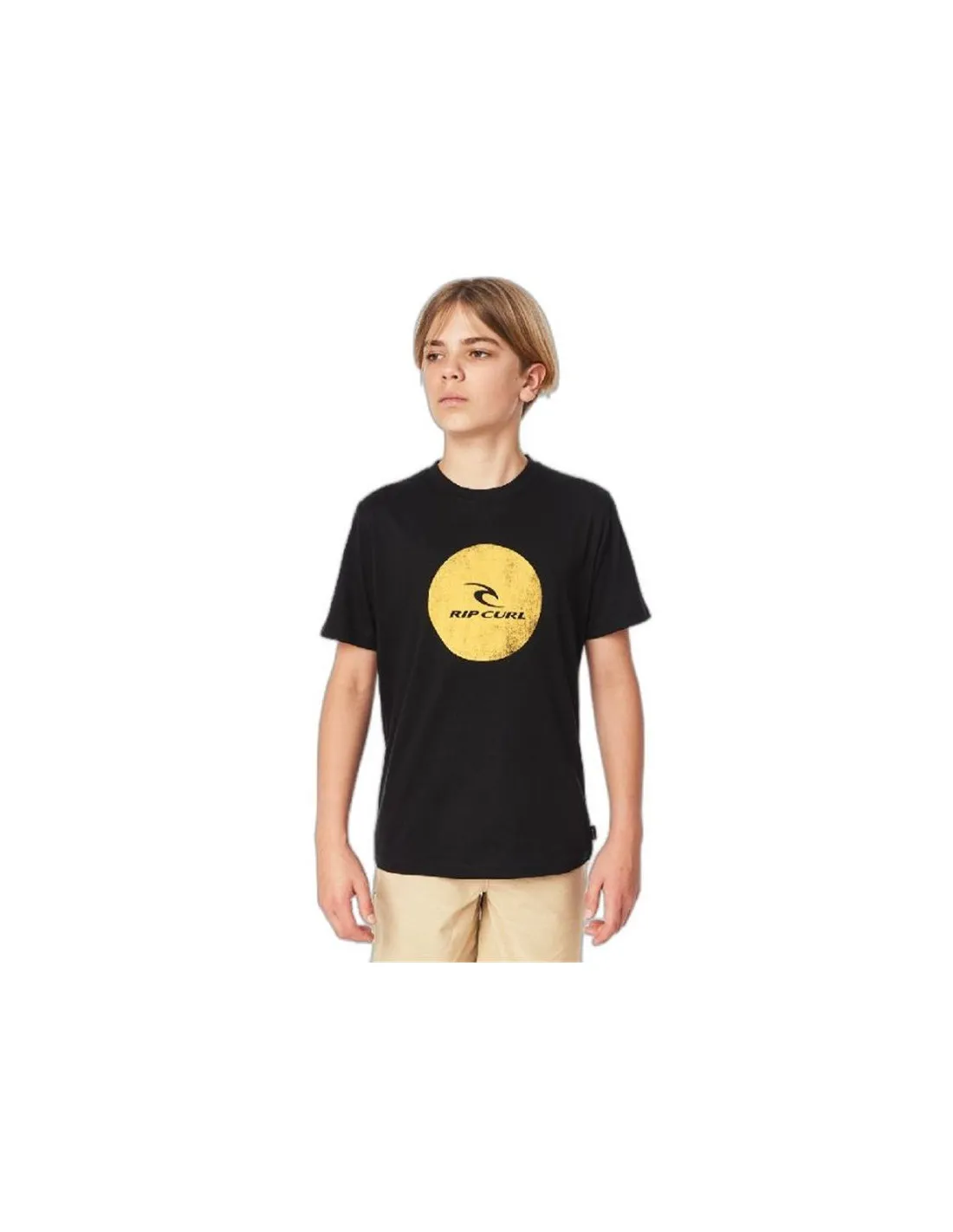 T-shirt Rip Curl Corp Icon Boys Noir