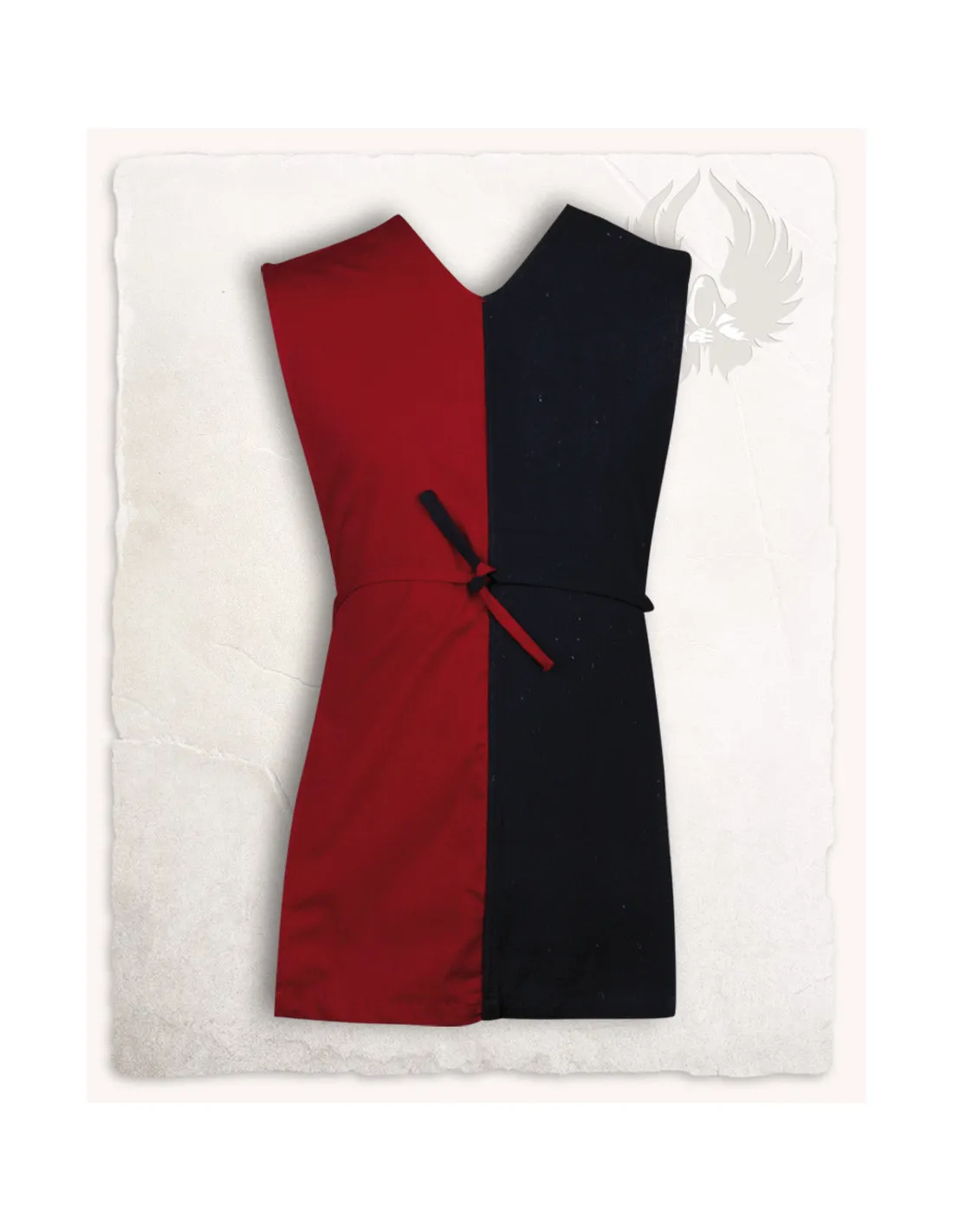 Tabard médiéval pour enfant modèle Felix, rouge-noir ⚔️ Boutique Épées