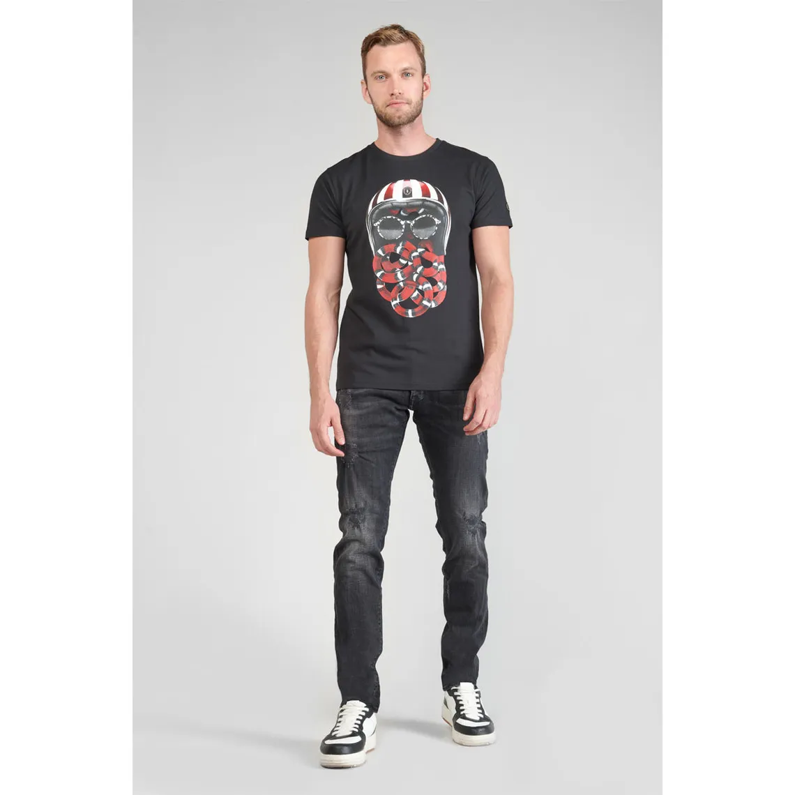 Tee-Shirt VEK noir en coton | 3 Suisses