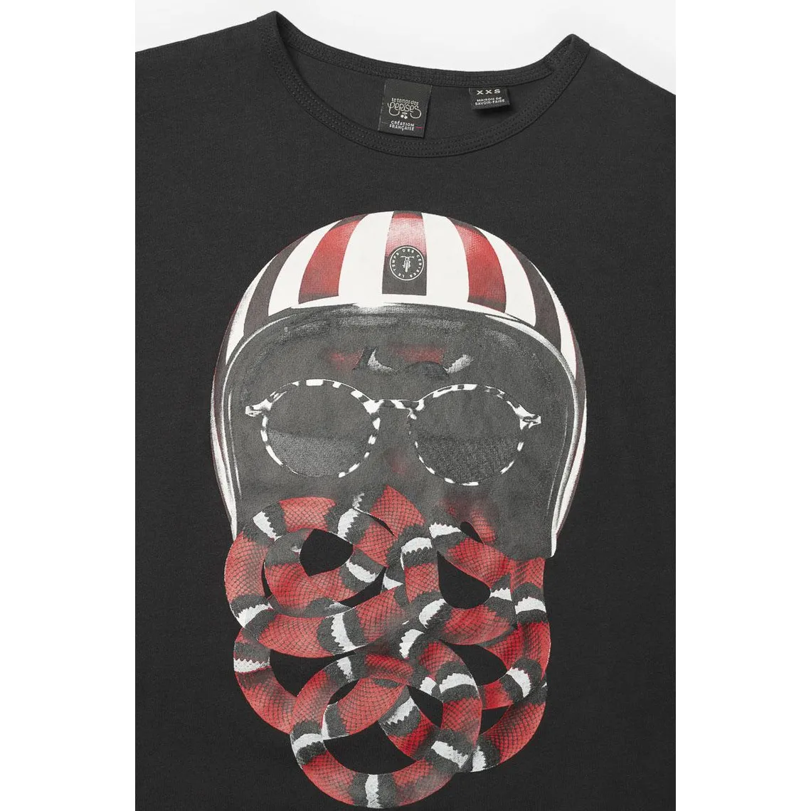 Tee-Shirt VELKBO noir en coton | 3 Suisses