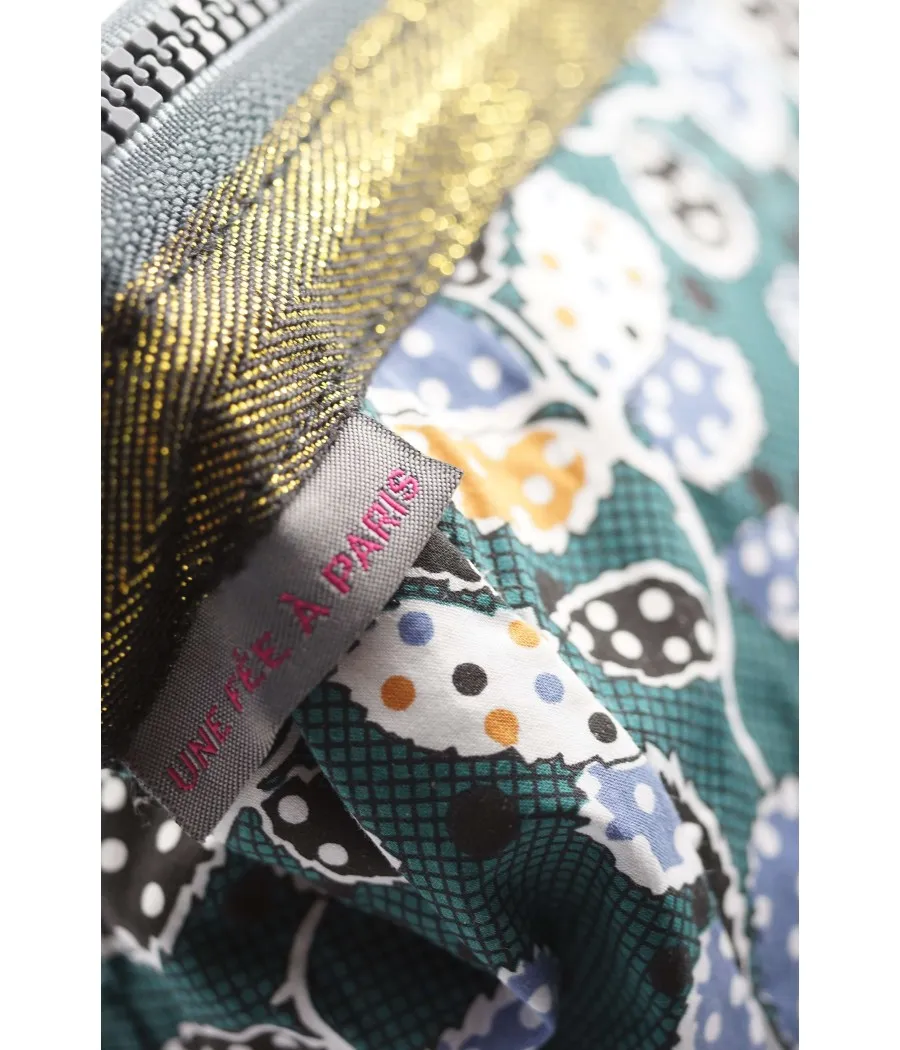 TROUSSE STYLE WAX IMPRESSION FEUILLAGES VERT