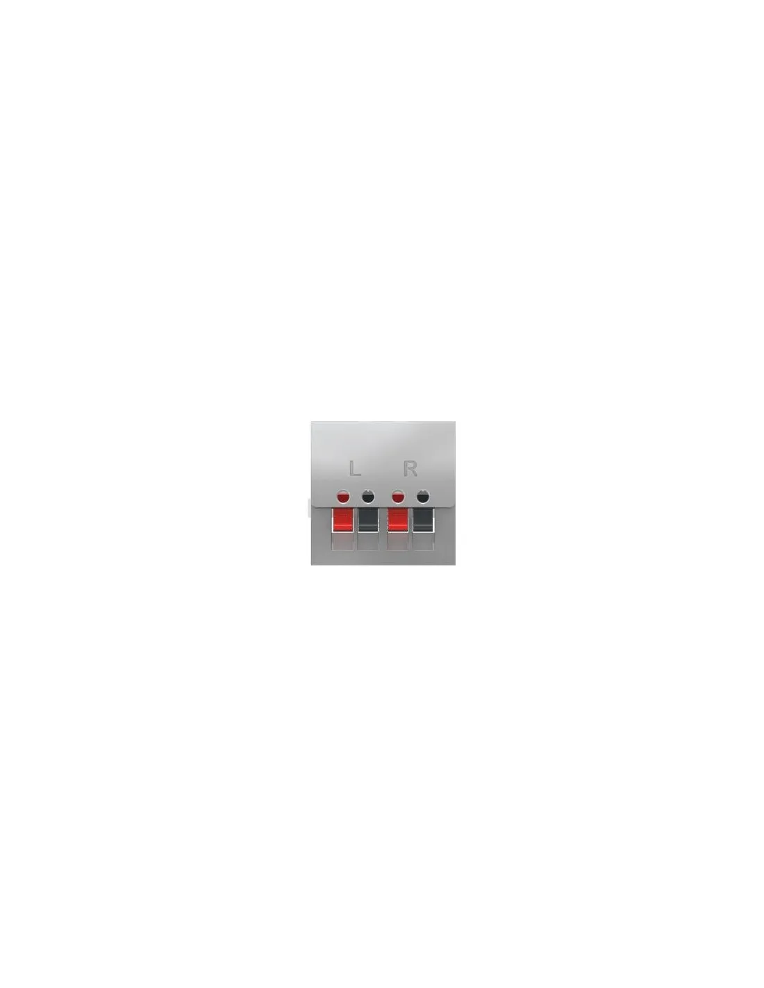 Unica prise haut-parleur 2 sorties rouge + noir 2 mod Alu méca seul SCHNEIDER NU348630