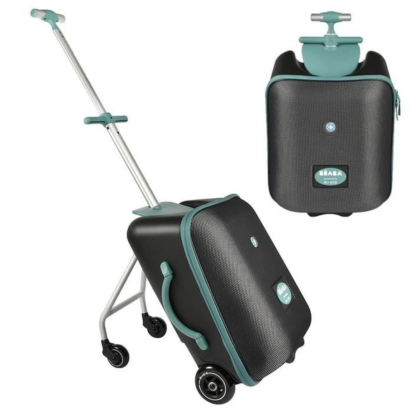 Valise cabine BÉABA Luggage Eazy avec assise de voyage - Bleu - Mixte - 4 ans - 4 roues bleu - Béaba