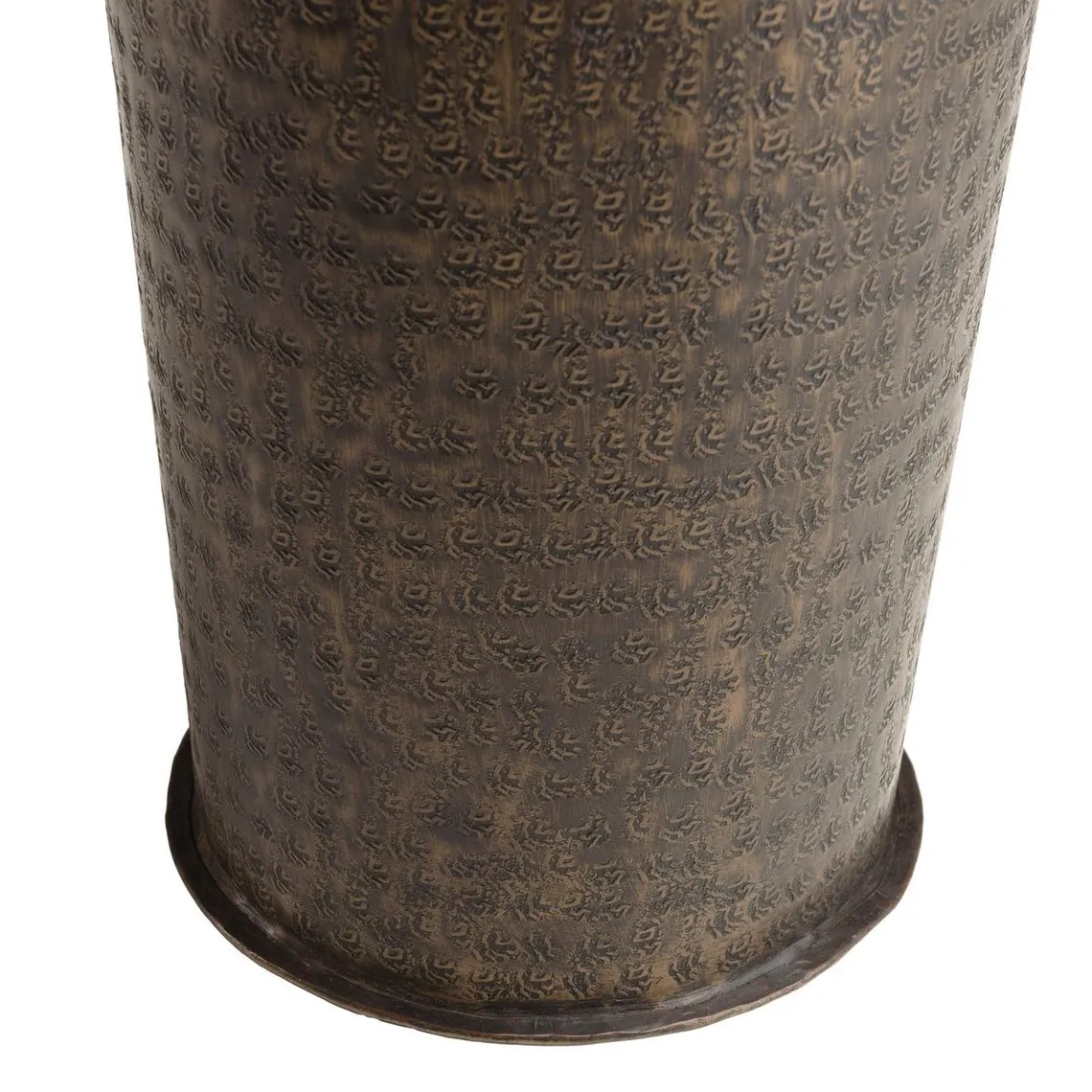 Vase alu couleur cuivre noir antique avec gravures HONORE | 3 Suisses