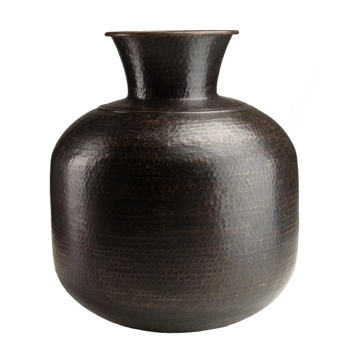 Vase alu couleur cuivre noir antique effet martelé HONORE | 3 Suisses