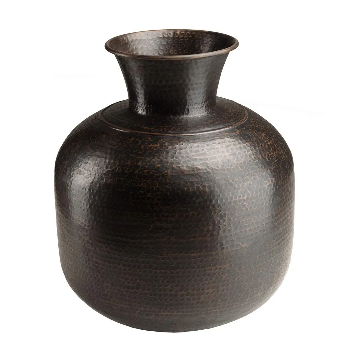 Vase alu couleur cuivre noir antique effet martelé HONORE | 3 Suisses