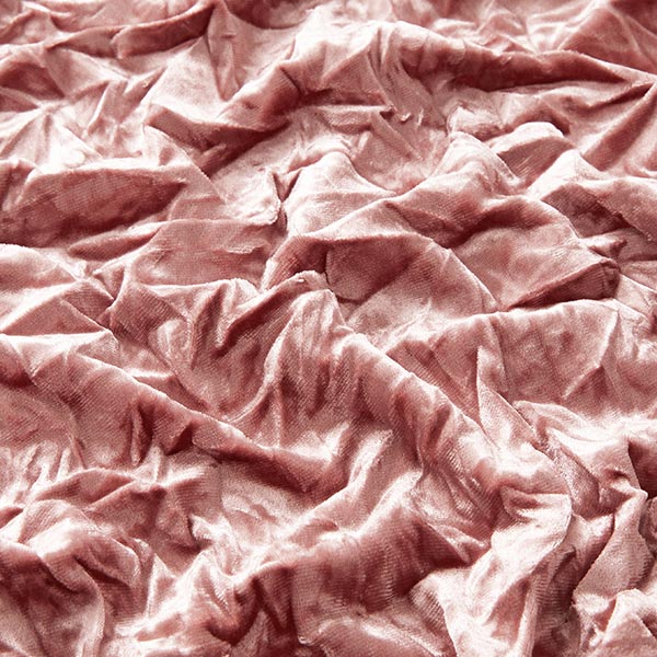 Velours stretch froissé – vieux rose