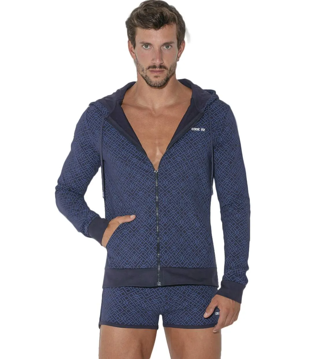 Veste de sport zippée à capuche Geo Code22
