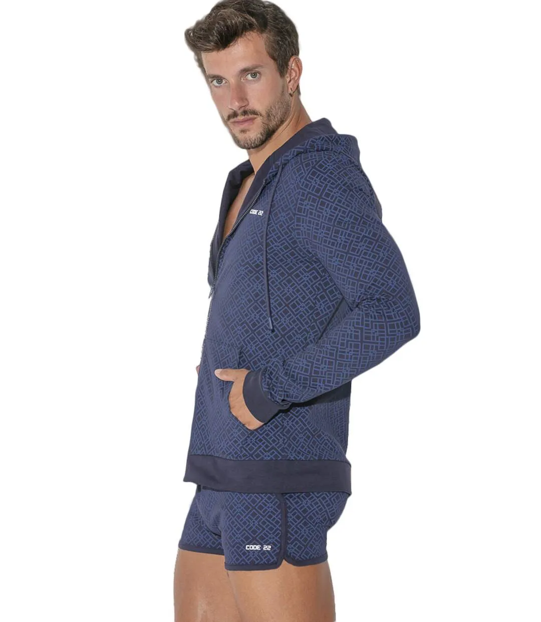 Veste de sport zippée à capuche Geo Code22