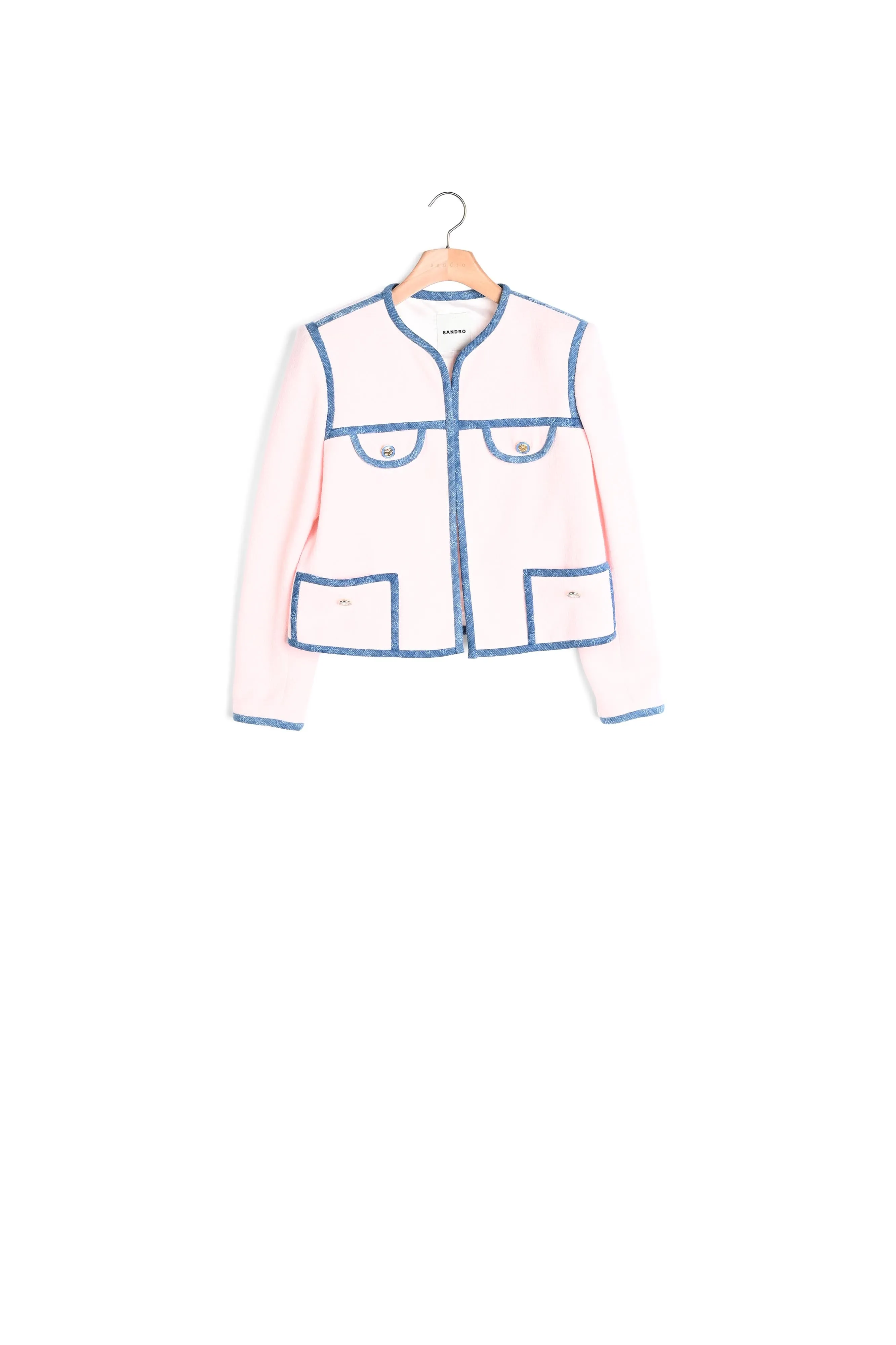 Veste en mix matières