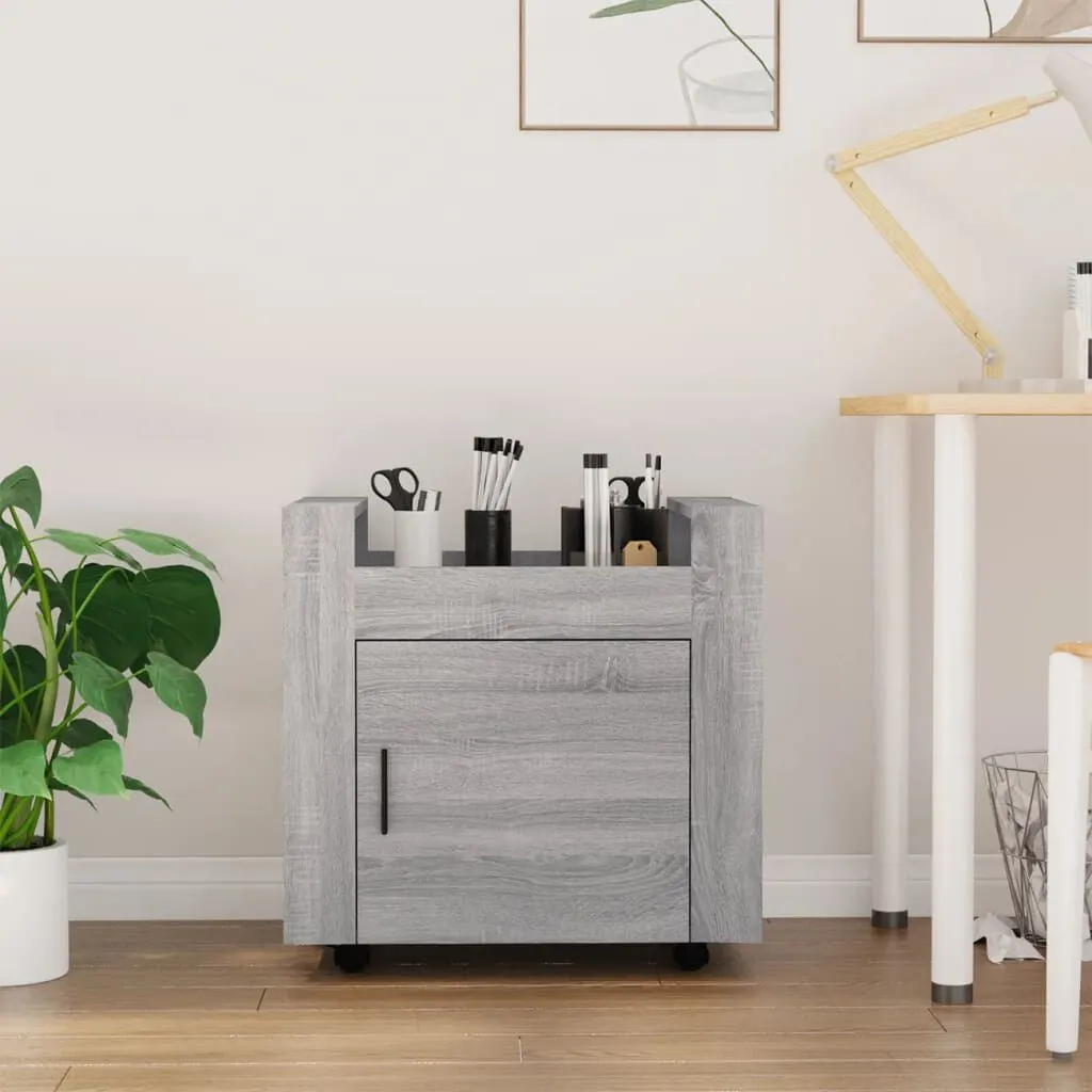 vidaXL Chariot de bureau Sonoma gris 60x45x60 cm Bois d'ingénierie | vidaxl-fr
