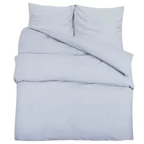 vidaXL Ensemble de housse de couette Gris 135x200 cm Microfibre légère | vidaxl-fr