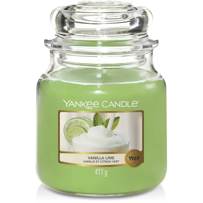 Yankee Candle Vanille & Citron Vert - Bougie Parfumée en Pot | MarketOnWeb